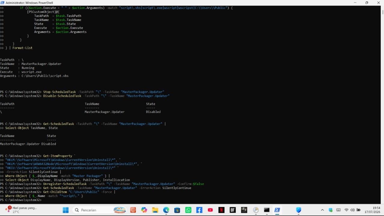 Penanganan Dua Pop-up Windows Script Host dan Indikasi Aktivitas Malware gallery 2